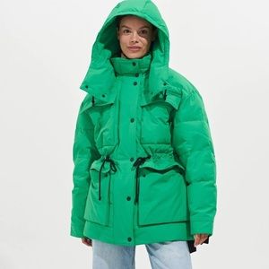 Expedition Parka Max Warmth Down Fill women jacket winter Alaska Italy, size 40